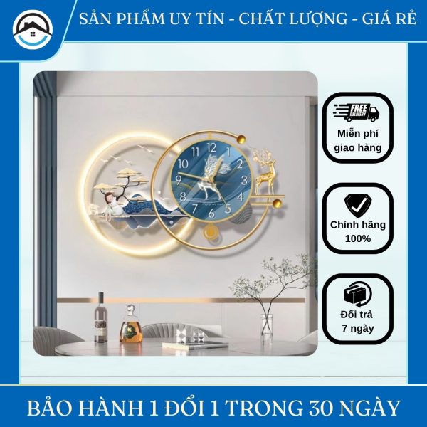 Đồng Hồ Treo Tường Nghệ Thuật Phong Cách Bắc Âu