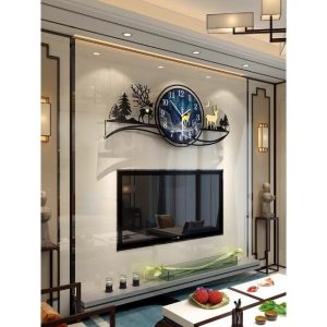 Đồng Hồ Treo Tường Nghệ Thuật Hươu Rừng - Phong Cách Bắc Âu Hiện Đại