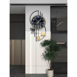 Đồng Hồ Treo Tường Hươu Vàng Nghệ Thuật – Thiết Kế Hình Học Sang Trọng