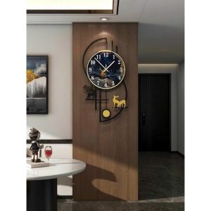 Đồng Hồ Treo Tường Hươu Vàng Nghệ Thuật – Thiết Kế Hình Học Sang Trọng