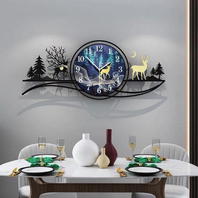 đồng hồ decor phòng ăn