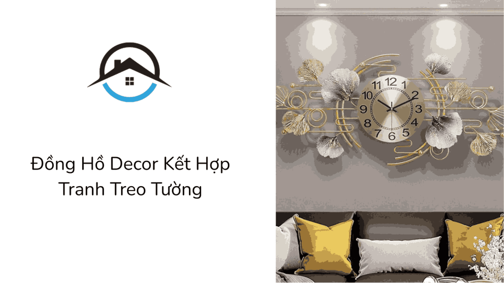 Đồng hồ kết hợp tranh treo tường